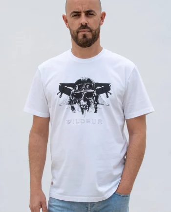 Camiseta aviador calavera