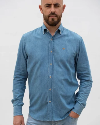 Camisa denim avioneta ocre